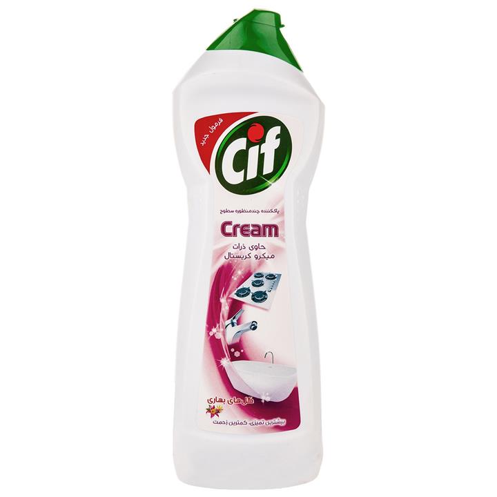 کرم تمیزکننده چند منظوره سطوح سیف مدل Spring Flowers حجم 750 میلی لیتر Cif Spring Flowers Multipurpose Surface Cleaner Cream 750ml